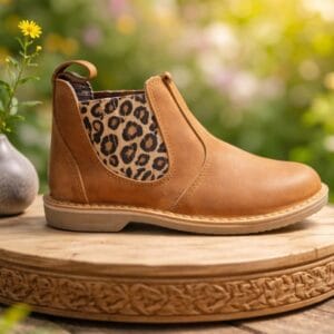 Leopard Print Gusset Chelsea Boot